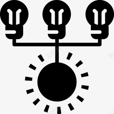 负载能量太阳能量生态电力图标