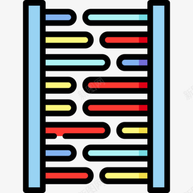 DNADna遗传线状颜色图标