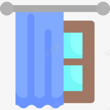窗帘边窗帘smarthome36扁平图标