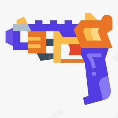 玩具枪枪13扁平图标