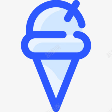 冰淇淋春天131蓝色图标