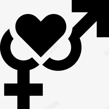 异性异性恋性别认同24填充图标