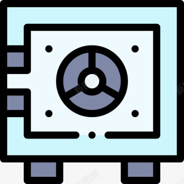 安全保险矢量保险箱保护安全18线性颜色图标