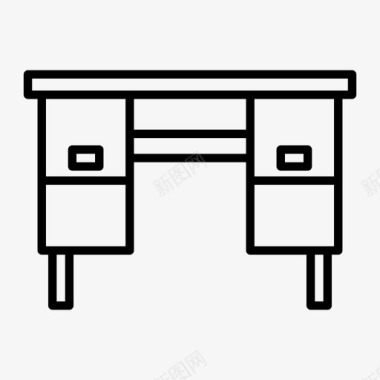 餐桌北欧办公桌装饰家具图标