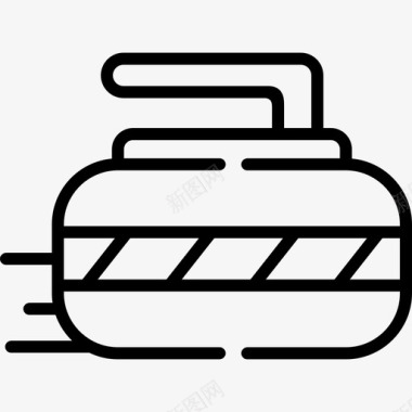 运动种类标志冰壶运动122直线型图标