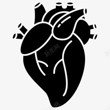 动脉心脏主动脉血液图标