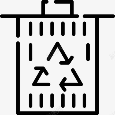 回收站设计回收站能源和动力8线性图标