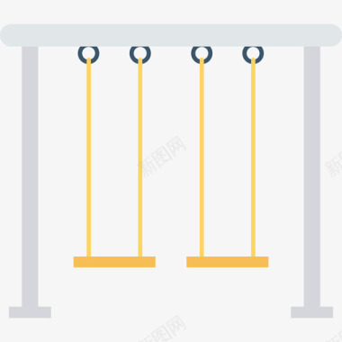 秋千婴儿玩具16扁平图标