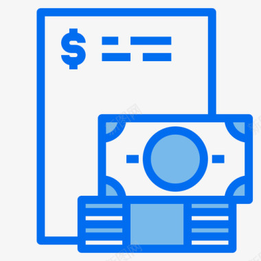 金融卡通蓝色文件金融184蓝色图标