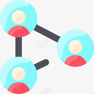 社交网络互联网技术25扁平图标