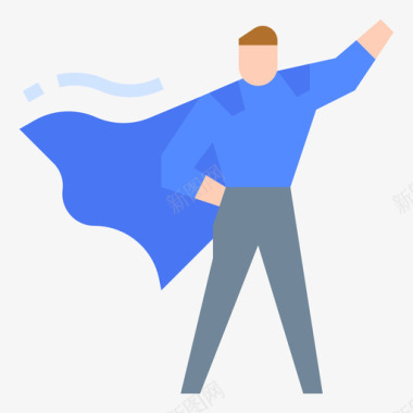 自信自信领导力58平淡图标