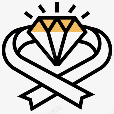 钻石rewardsbadges3黄色阴影图标