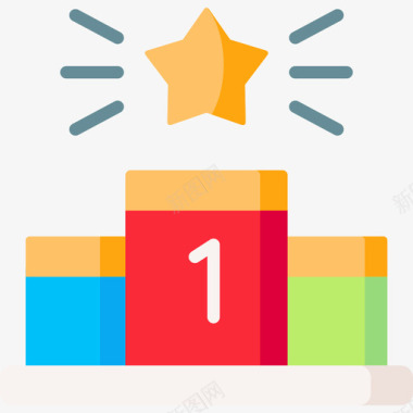 讲台讲台运动123平坦图标