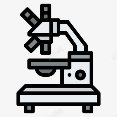 结色显微镜科学155线色图标