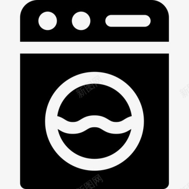 洗衣图标洗衣机智能家居35填充图标
