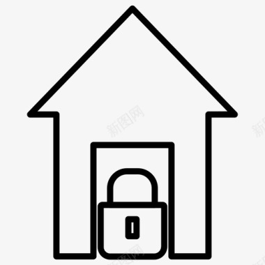home标志homehomelocked安全粗体lineset71图标