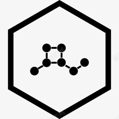 活性分子结构原子分子图标