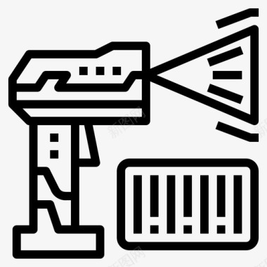 条形码条形码扫描仪购物175线性图标