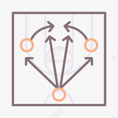 篮球训练营进攻篮球58线颜色图标