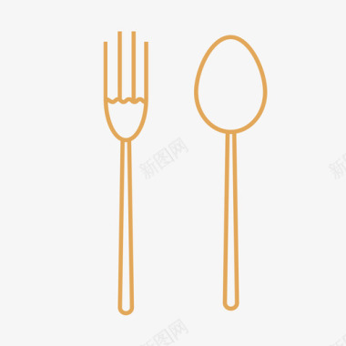 叉子汤勺图标