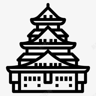 大阪城堡日本皇宫图标