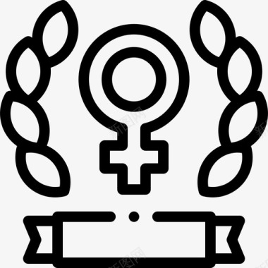 女性象征妇女节36直系图标