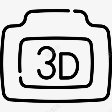 3d电视3d摄像机摄像机接口35线性图标