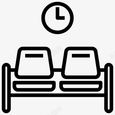 候车43号线铁路候车室图标