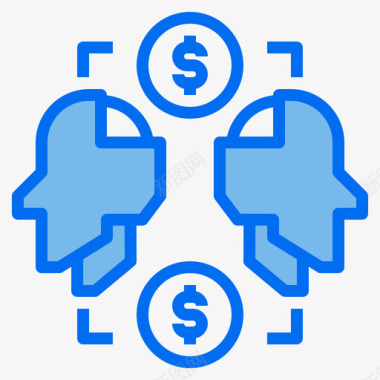 机器人金融科技52蓝色图标