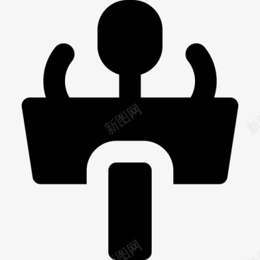 讲台讲台工作办公室演示4已填充图标