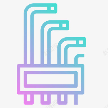 home标志内六角扳手hometools2渐变图标