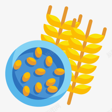 谷物健康食品48扁平图标