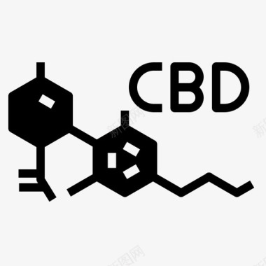 分子分子大麻14固体图标