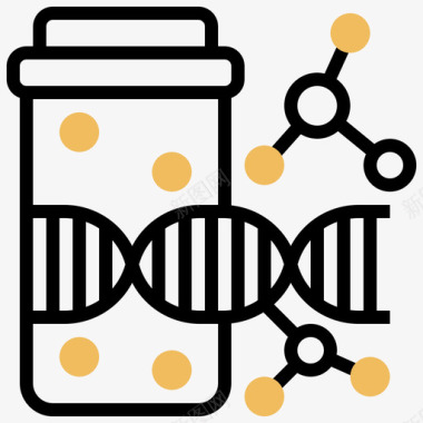 多彩DNADna结构献血69黄影图标