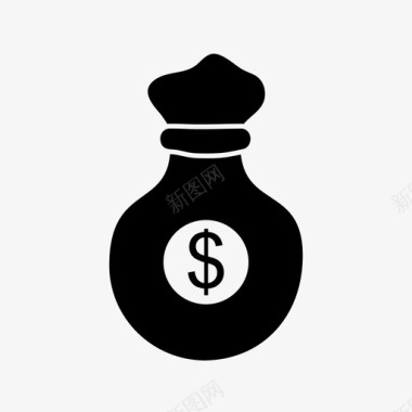 用麻袋逃跑麻袋钱现金硬币图标