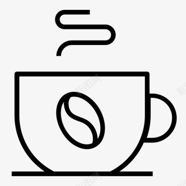 饮料杯热咖啡饮料杯子图标