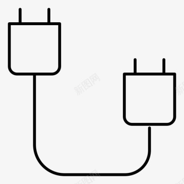 小工插头电线设备图标