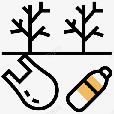 污染的空气垃圾塑料污染13黄影图标