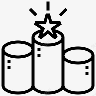讲台讲台rewardsbadges直线型图标