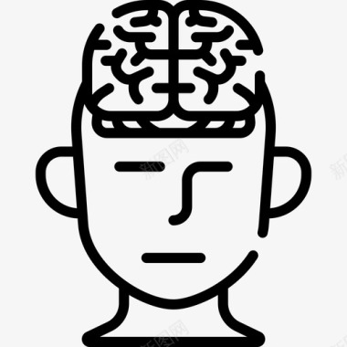 人脑图片大脑人脑55线性图标