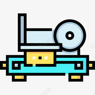 老肉片肉片机屠夫35线性颜色图标