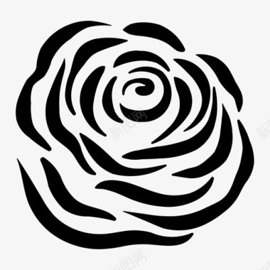 玫瑰花花玫瑰丛图标
