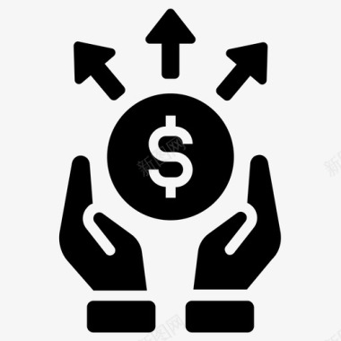分销icon资金慈善众筹图标