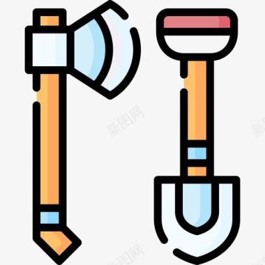 夏令营总动员夏令营夏令营27线性颜色图标