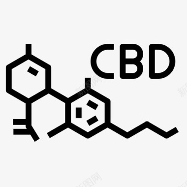 分子分子大麻12线状图标