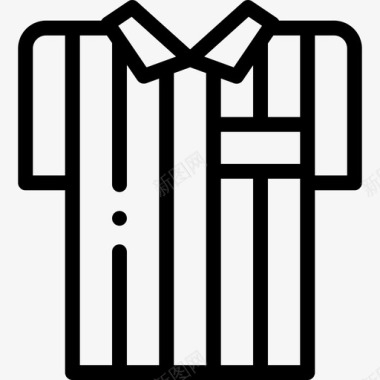 球衣裁判球衣美式足球60直线型图标