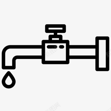 洗衣机水龙头水龙头绿色能源3线性图标