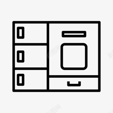 优质橱柜壁橱橱柜家具图标