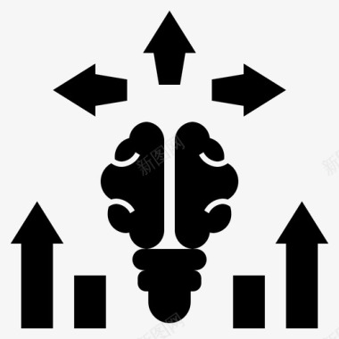 方案设计封面解决方案思考出口思想符号图标