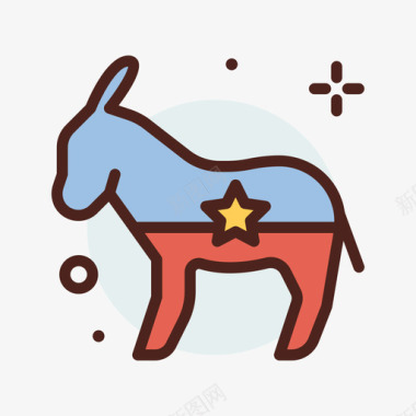 民主党美国大选1直系肤色图标